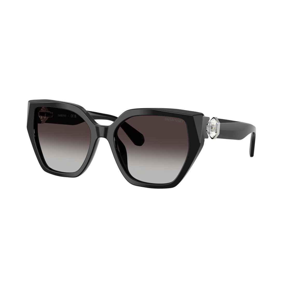 Swarovski 0Sk6044u Oversized Square Frame Sunglasses With Crystal Embellishment