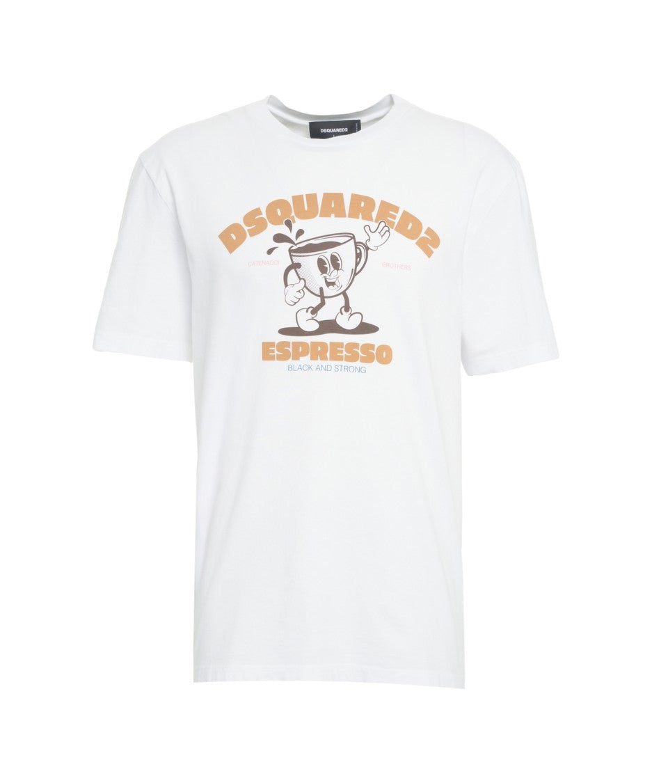 Dsquared2 Playful Graphic Print Cotton T-Shirt