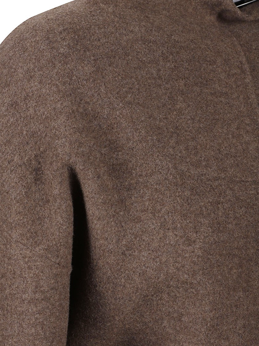 Max Mara Knee-Length Structured Dress With Voluminous Sleeves