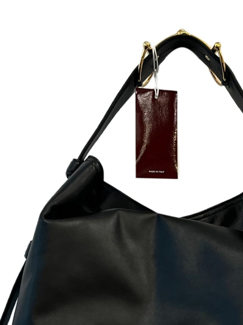 Gucci Soft-Structured Calfskin Leather Bag With Gold-Tone Hardware