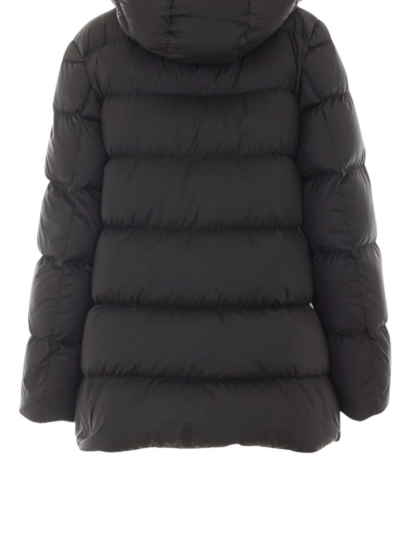 Add Cocoon Silhouette Puffer Jacket With Quilted Design And Utility Details