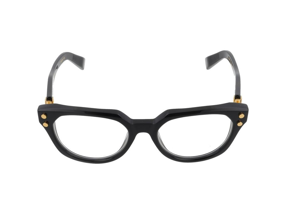 Balmain Angular Gold Accent Eyeglasses