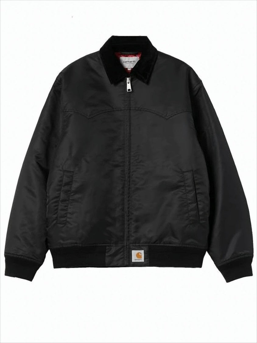 Carhartt Wip Quilted Black Nylon Jacket