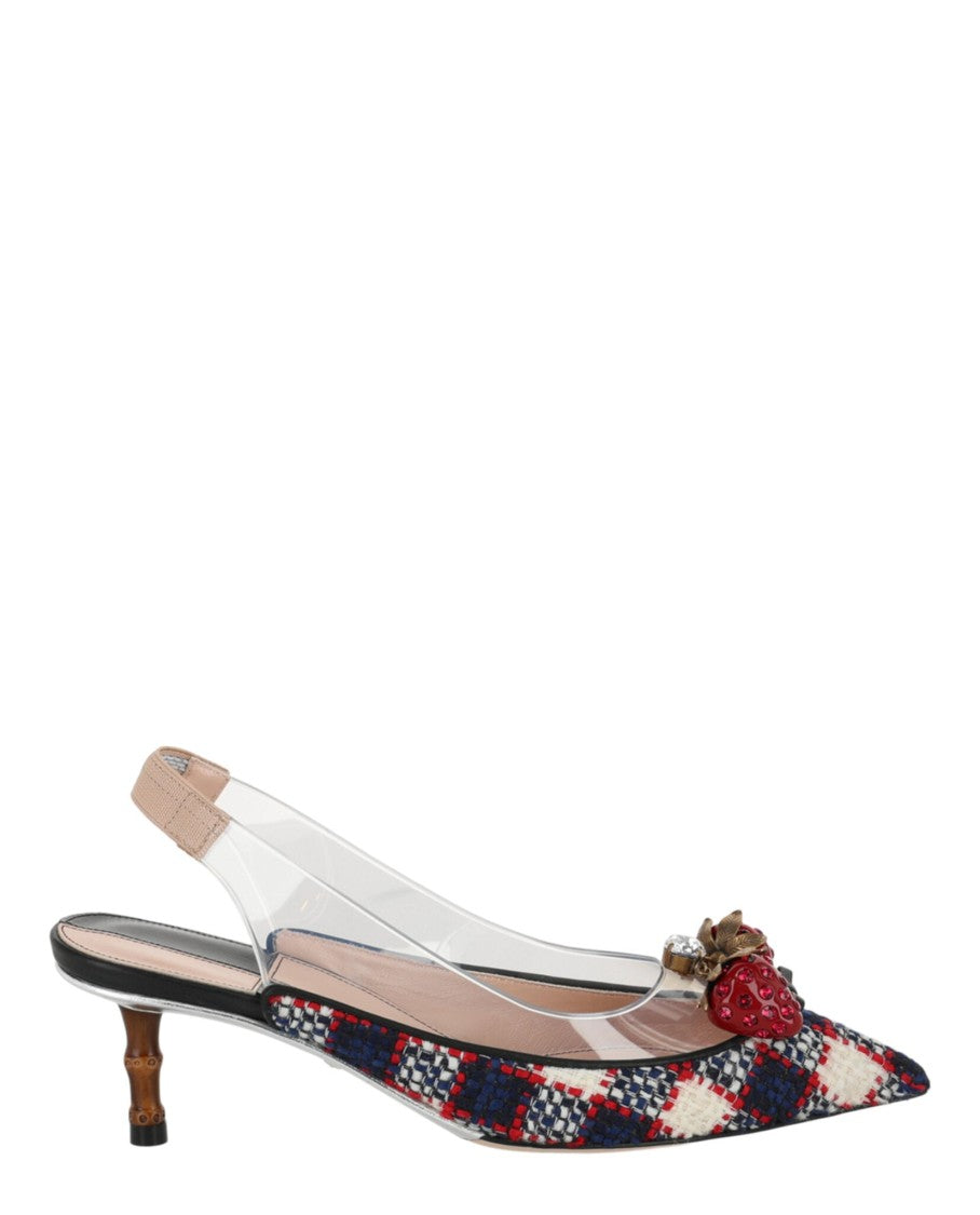 Gucci Eleanor Strawberry Tweed Heels