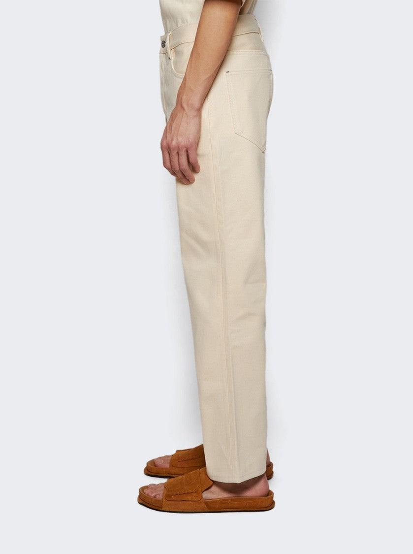 Jacquemus Le De-Nîmes Venice Jeans Off White