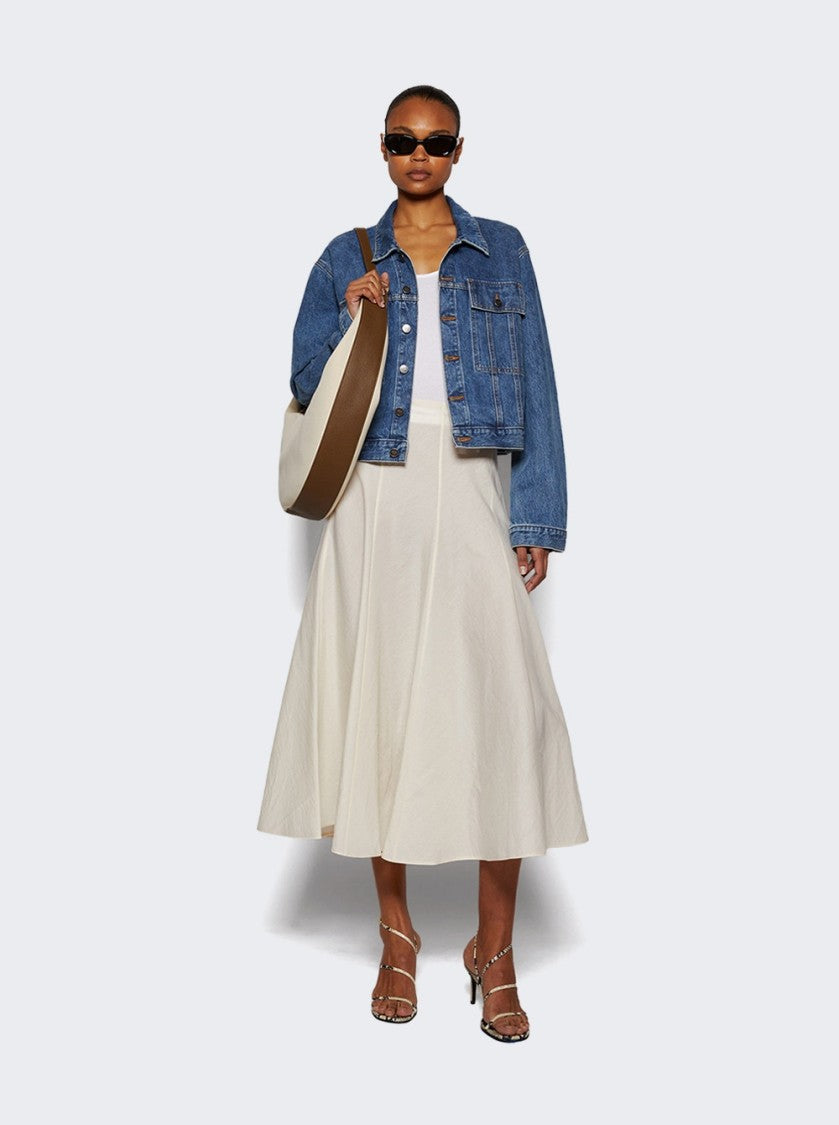 Khaite Augustina Canvas Hobo Bag Cream