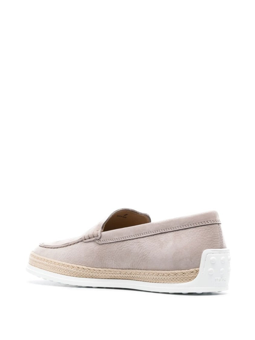 Tod's Slip-On Almond Toe Shoes With Embroidered Logo
