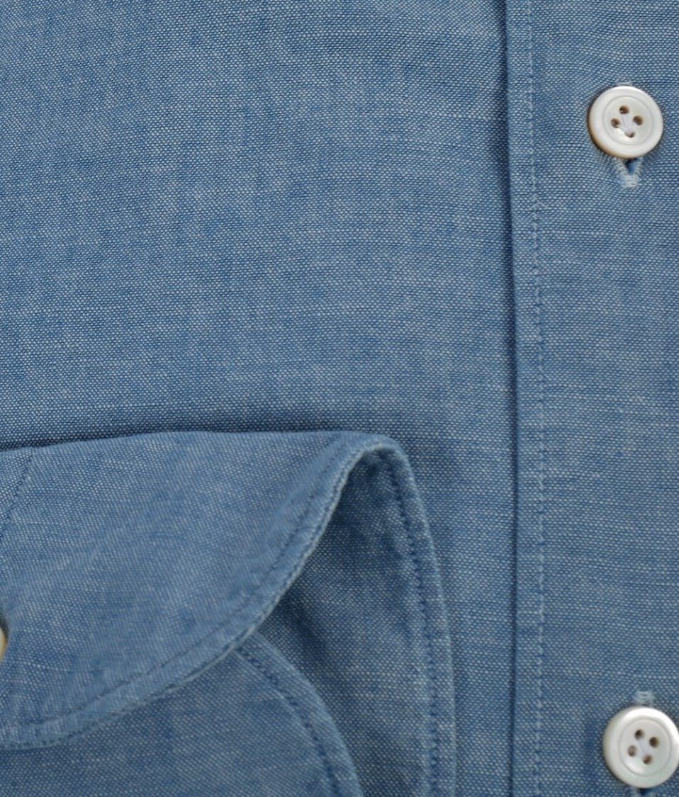 Finamore Gaeta Chambray Tailored Shirt