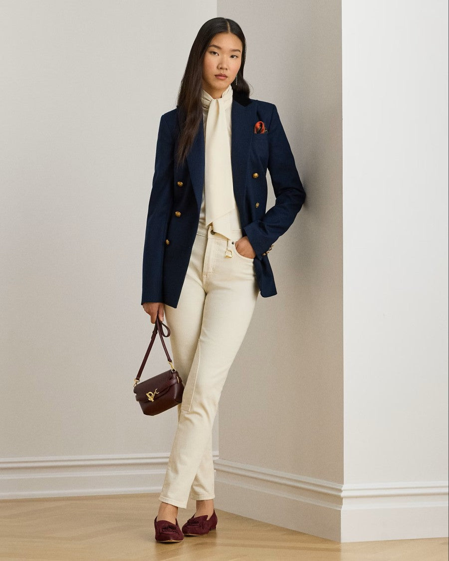 Lauren Ralph Lauren Natural Klaryce Recycled Georgette Blouse Shirt