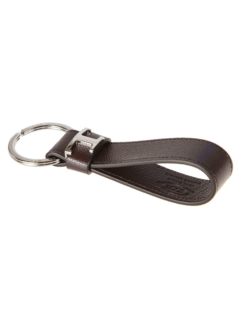 Tod's Tsy Textured Calf Leather Key Chain