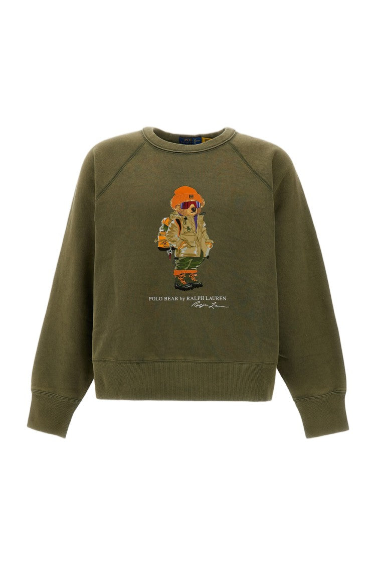Polo Ralph Lauren Green Polo Bear Cotton-Blend Sweatshirt