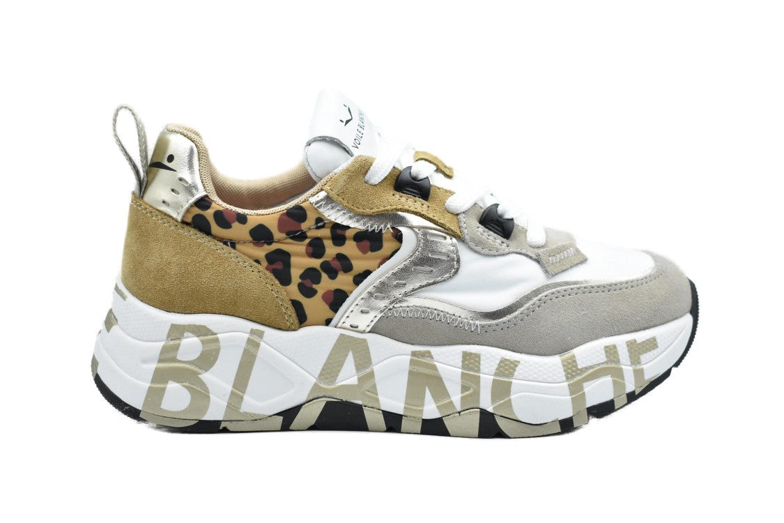 Voile Blanche Leo-Print Low-Top Sneakers