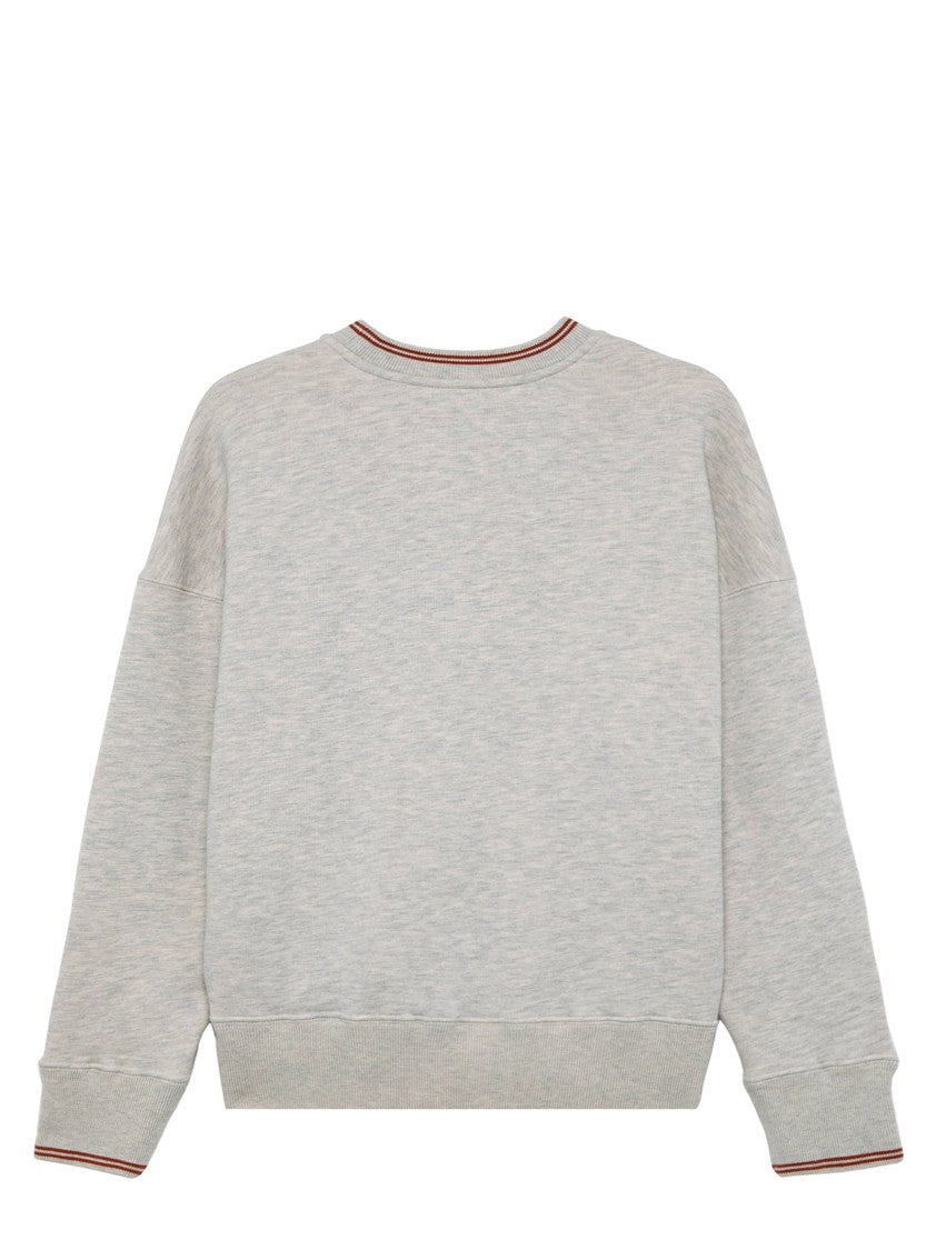 Autry Grey Cotton Blend Sweatshirt With Graphic Print