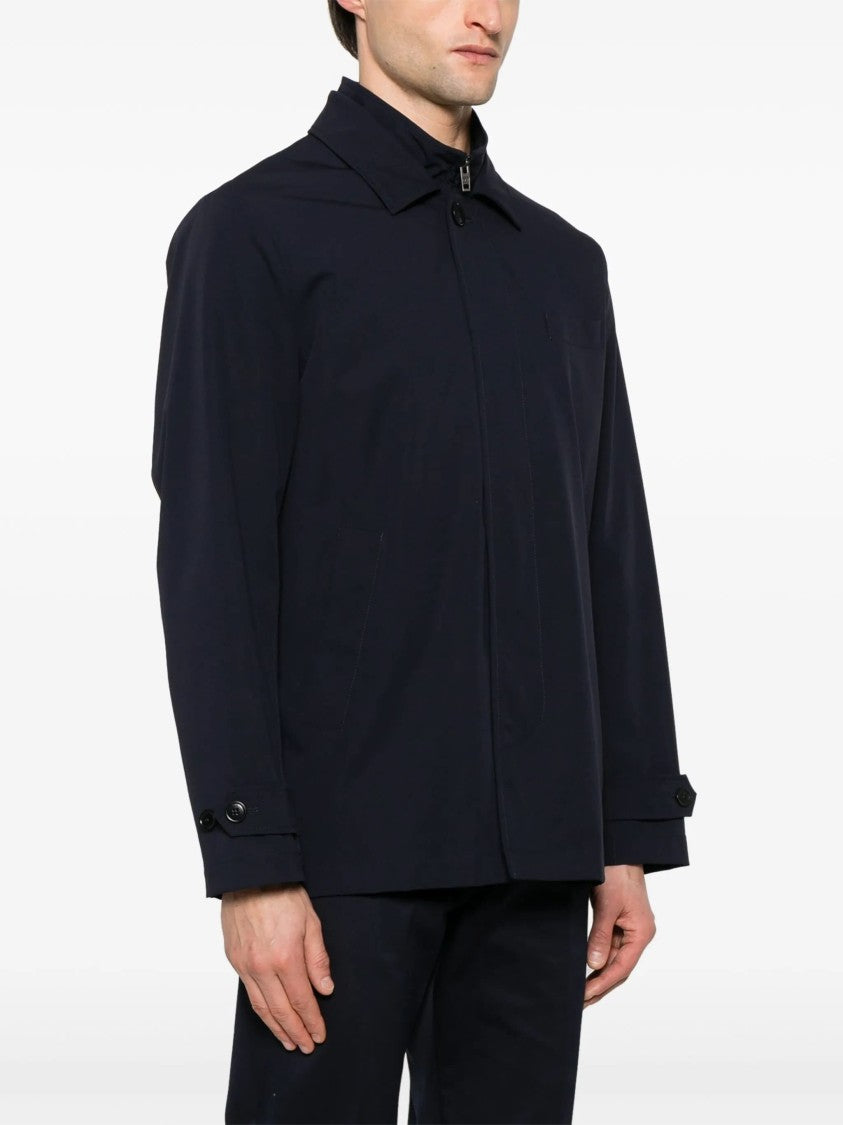 Fay Morning Stretch Minimalist Black Mens Jacket