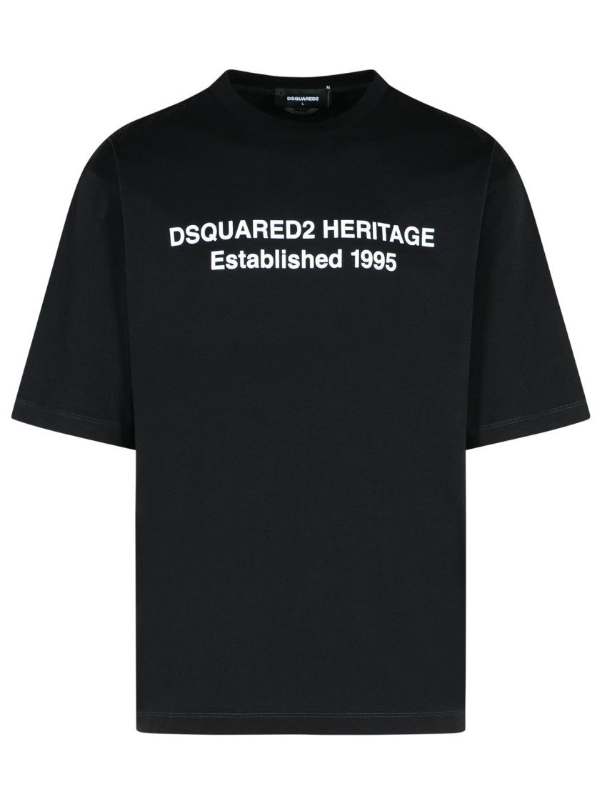 Dsquared2 'Heritage' Black Cotton T-Shirt