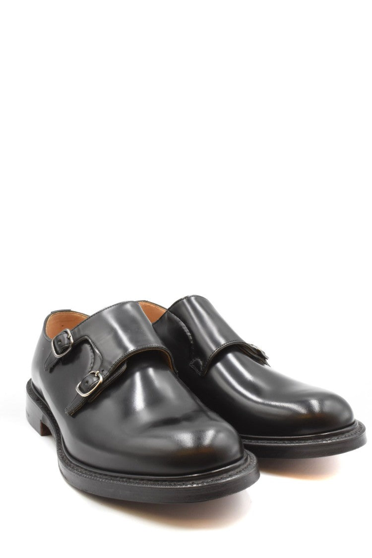 Church's Black Double Monk Strap Polished Leather Shoes