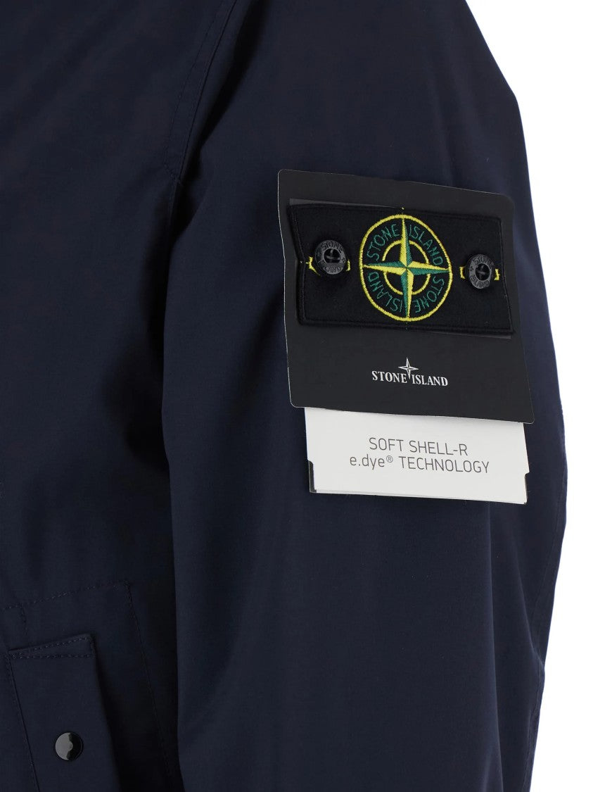 Stone Island Blue Clean Design Casual Jacket