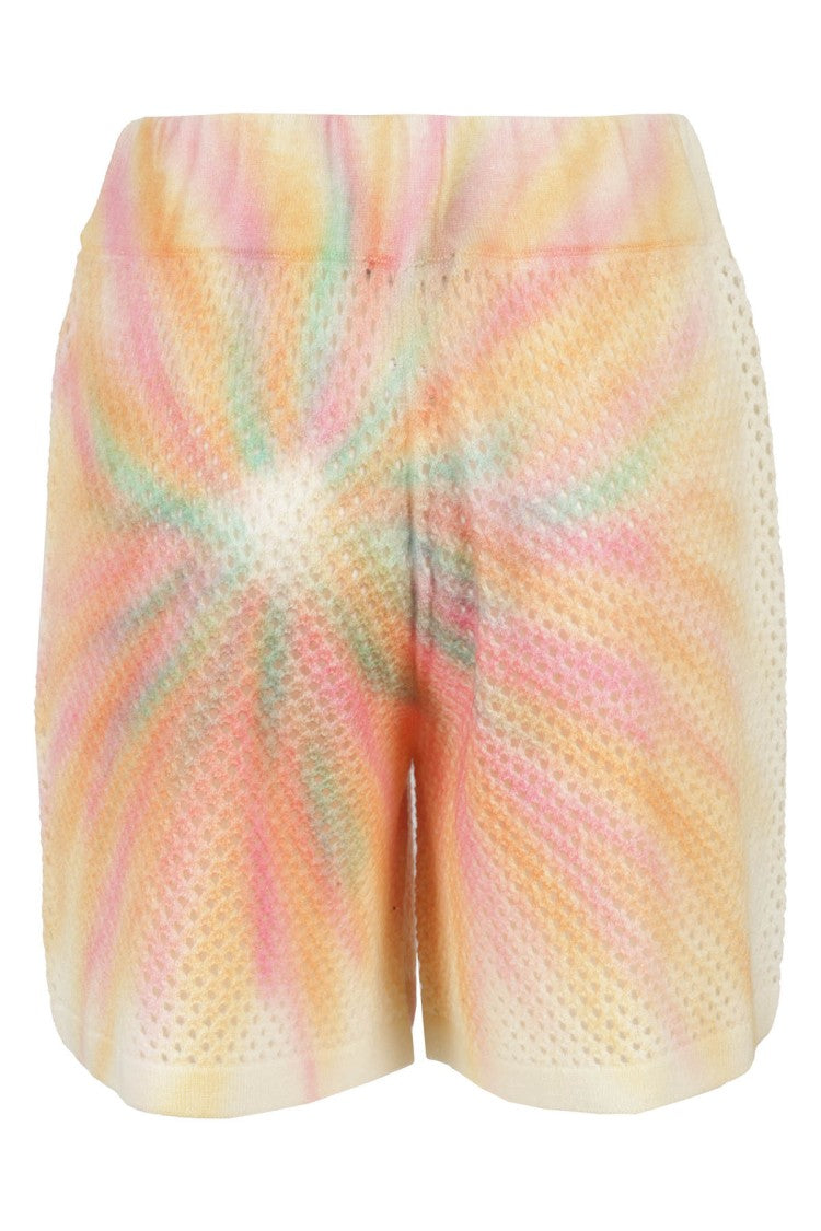Canessa Handmade Cashmere Kai Shorts With Unique Perforated Knit