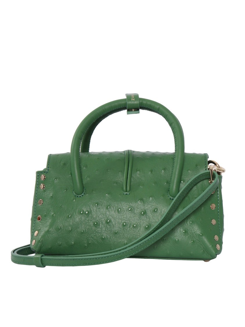 Zanellato Srl Green Corte Cactus Textured Leather Shoulder Bag