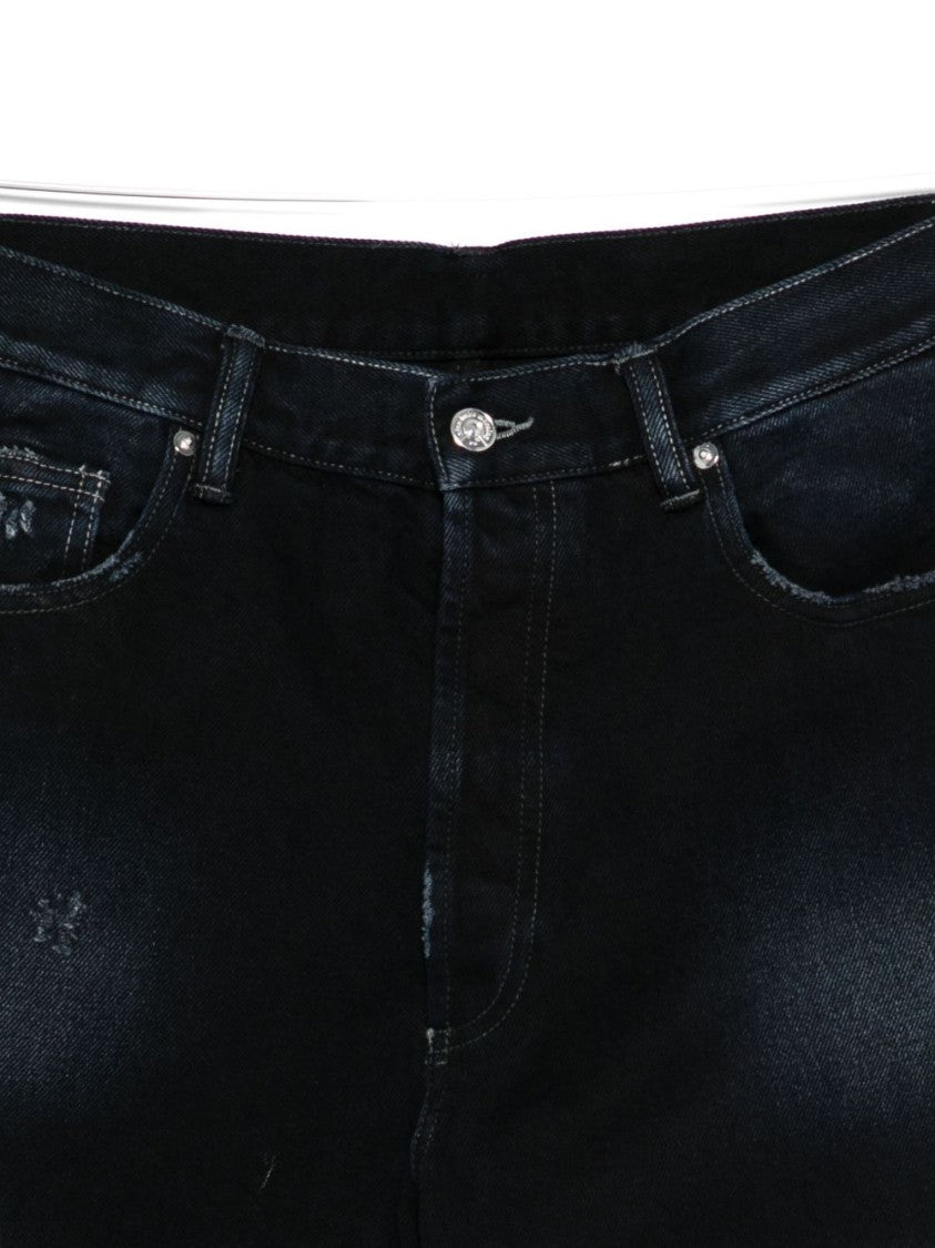 Nine In The Morning Black Distressed Jeans With Fit