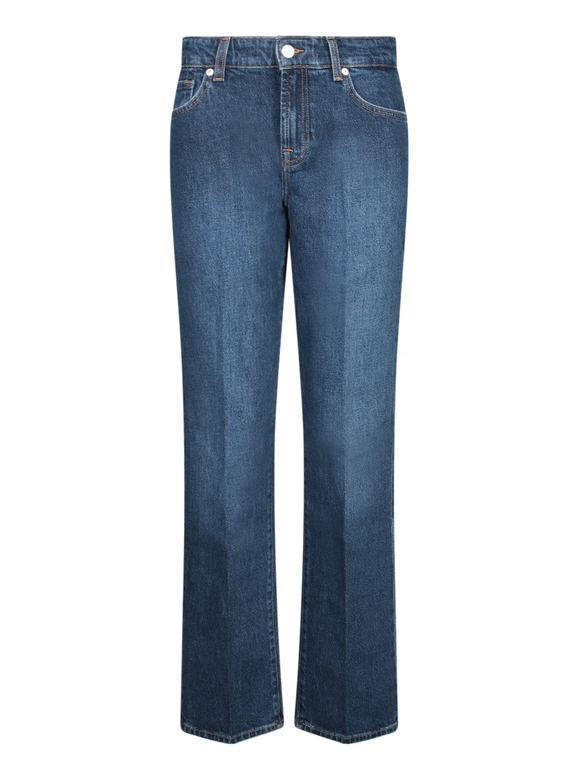 7 For All Mankind Calie Straight Blue Jeans