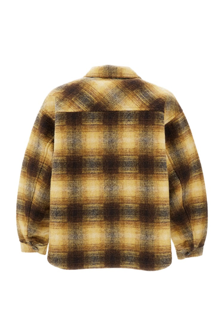 And Wander Beige Multicolor Plaid Wool-Blend Zip Jacket
