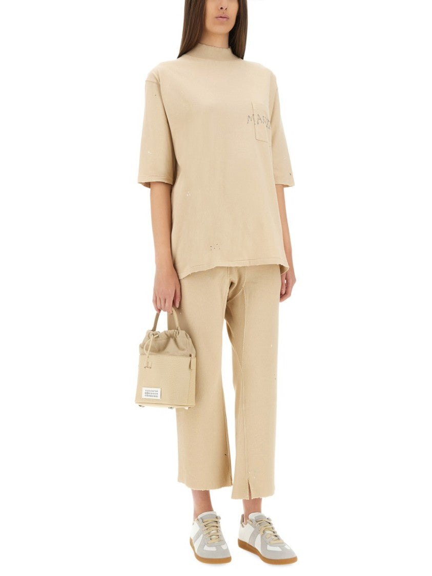 Maison Margiela Oversized Cotton T-Shirt With Subtle Logo