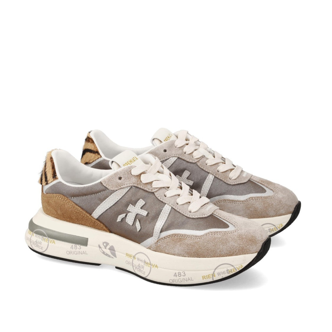Premiata Cassie Sneakers In Beige Suede