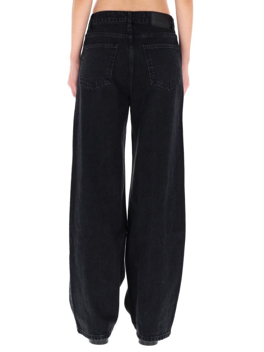 Rotate Birger Christensen Wide-Leg Black Jeans