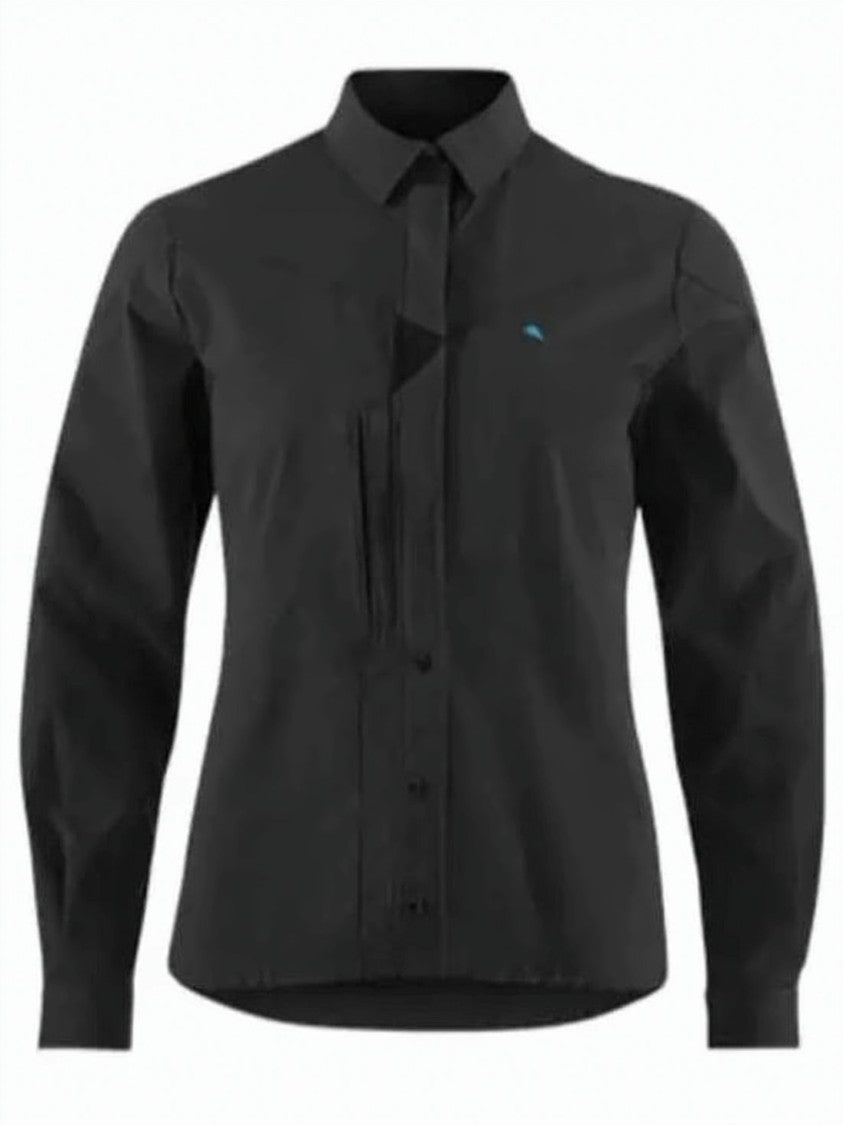Klattermusen Fitted Black Shirt With Classic Collar