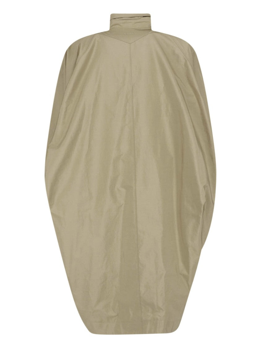 Chloé Neutral High-Collar Casual Fabric Jacket