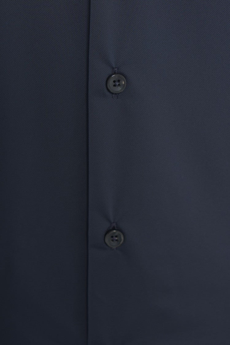 Gender Structured Blue Shirt With Design