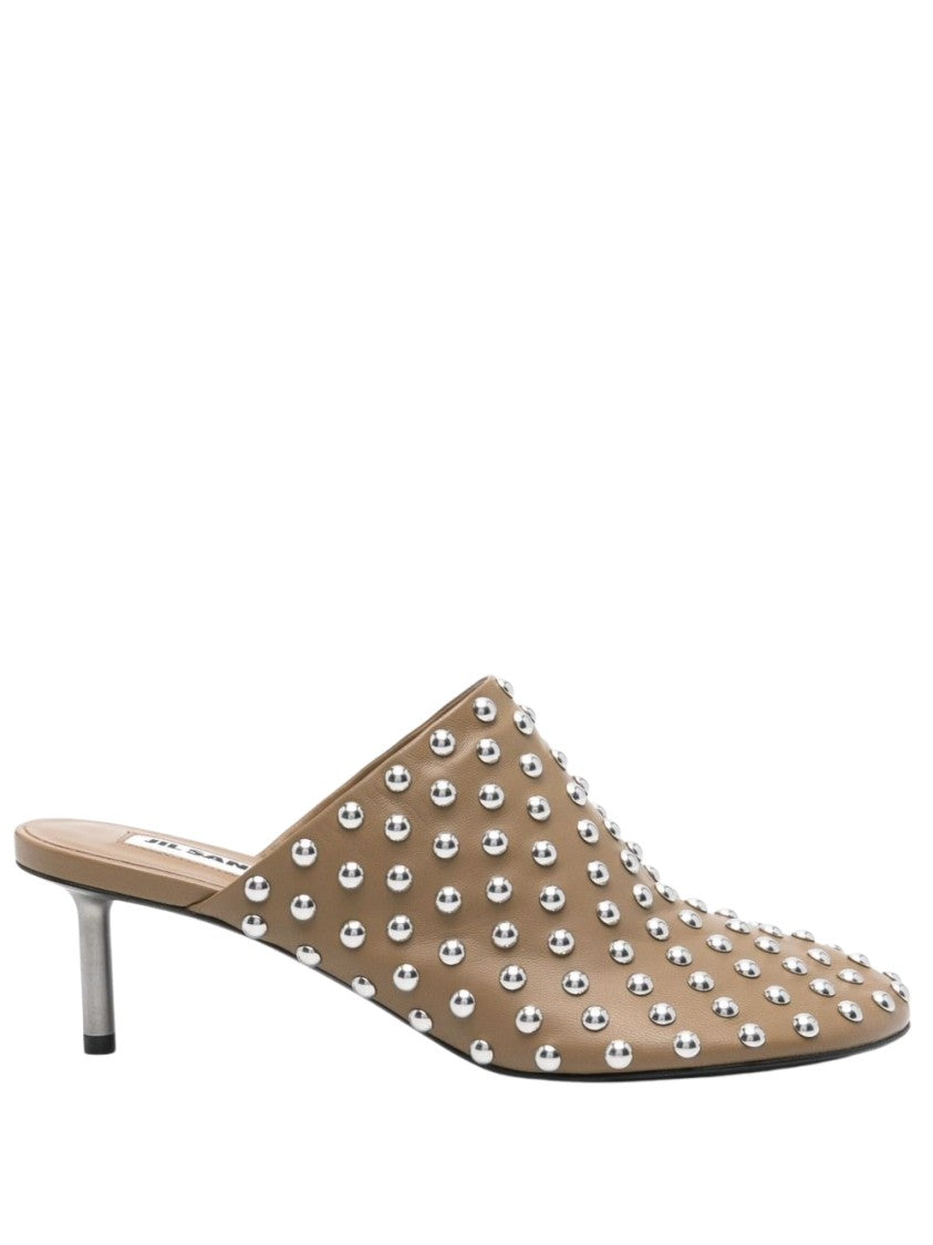 Jil Sander Pointed Toe Mule With Metallic Studs