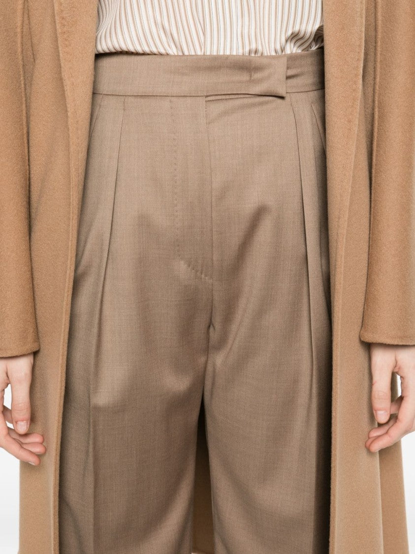Max Mara High-Waisted Trousers With Front Pleats