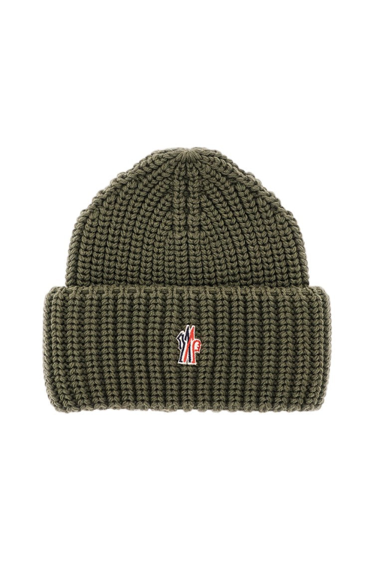 Moncler Grenoble Knitted Wool Hat With Braided Pattern