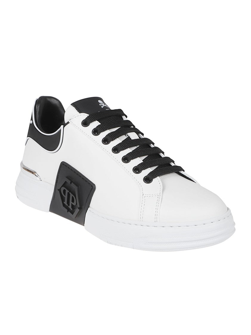 Philipp Plein Low-Top Sneakers In White Leather