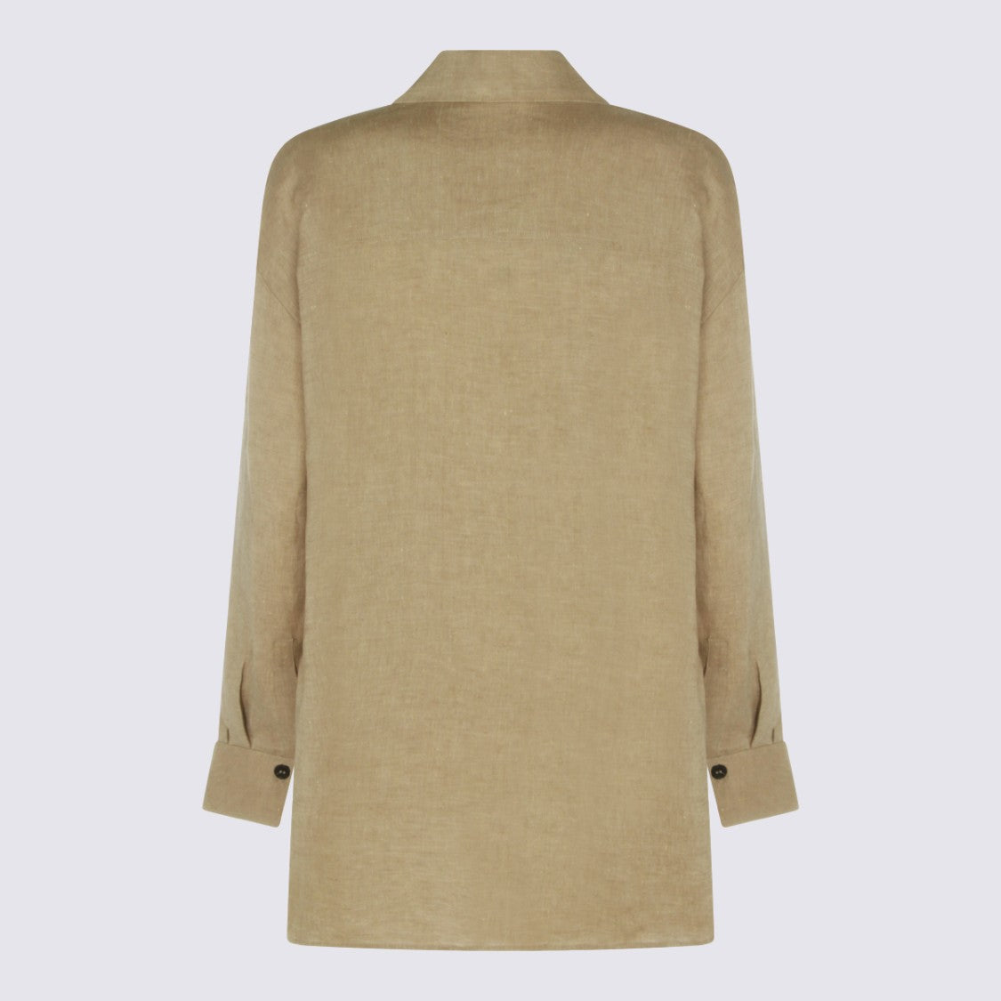 Antonelli Firenze Relaxed Fit Shirt With Textured Fabric And Frayed Edges