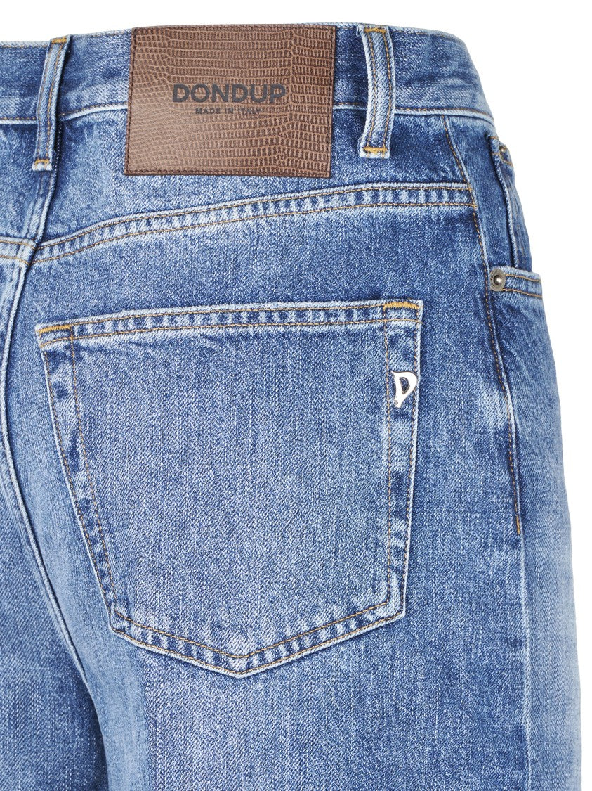 Dondup Loose Fit Denim Trousers With Classic Five-Pocket Design