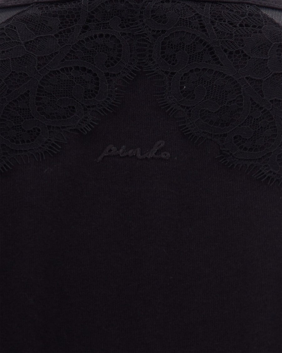 Pinko Black Molly Tank Top With Inserts