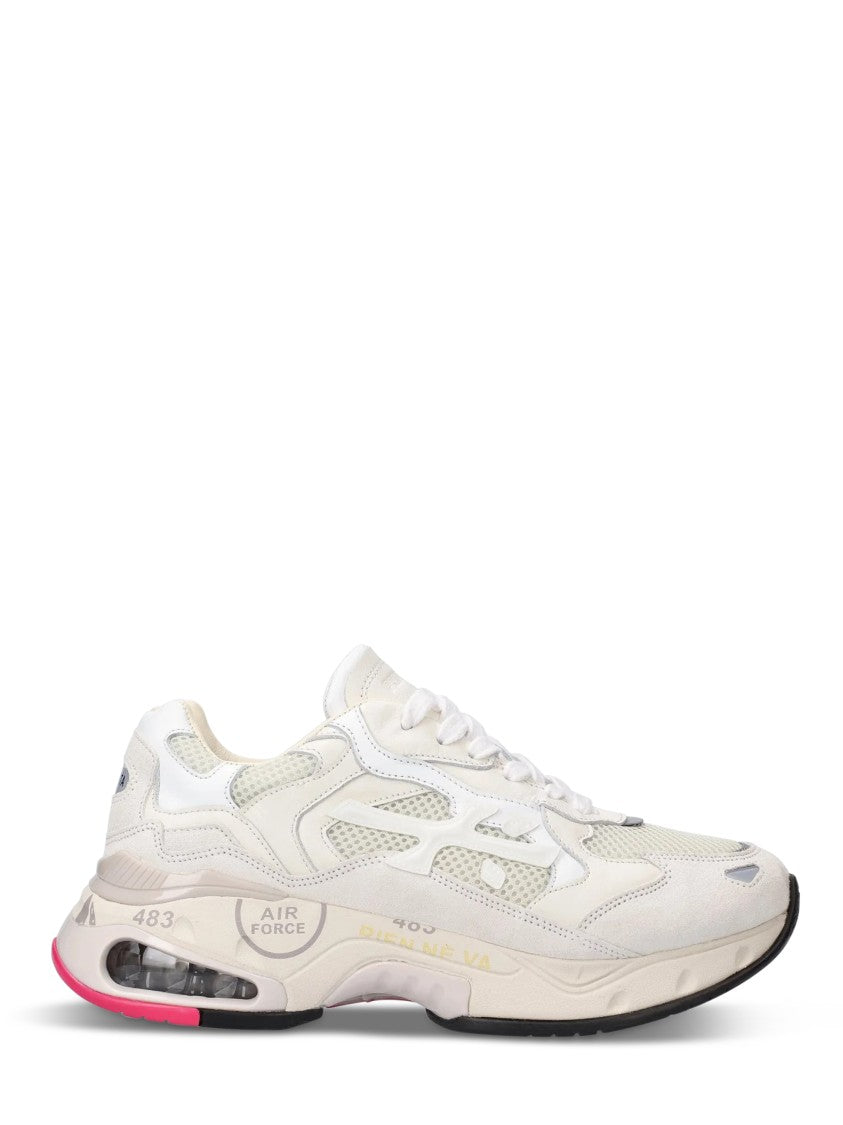 Premiata Innovative Sneakers With Mixed Material Design