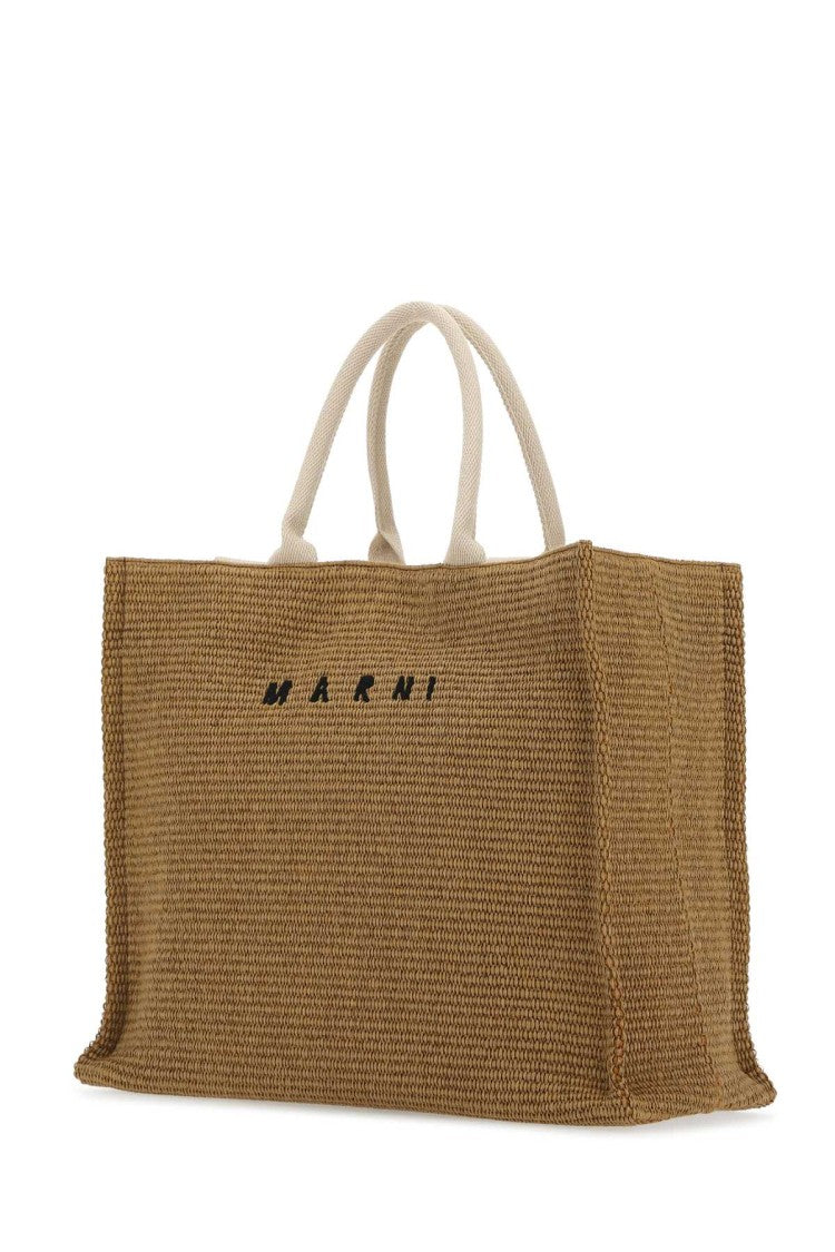 Marni Biscuit Raffia Shopping Bag