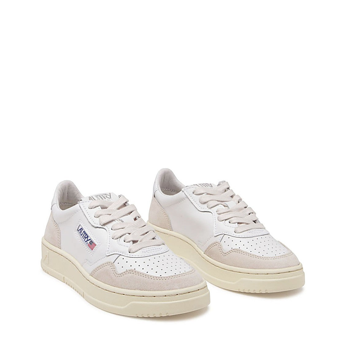 Autry Suede-Trim Low-Top Sneakers