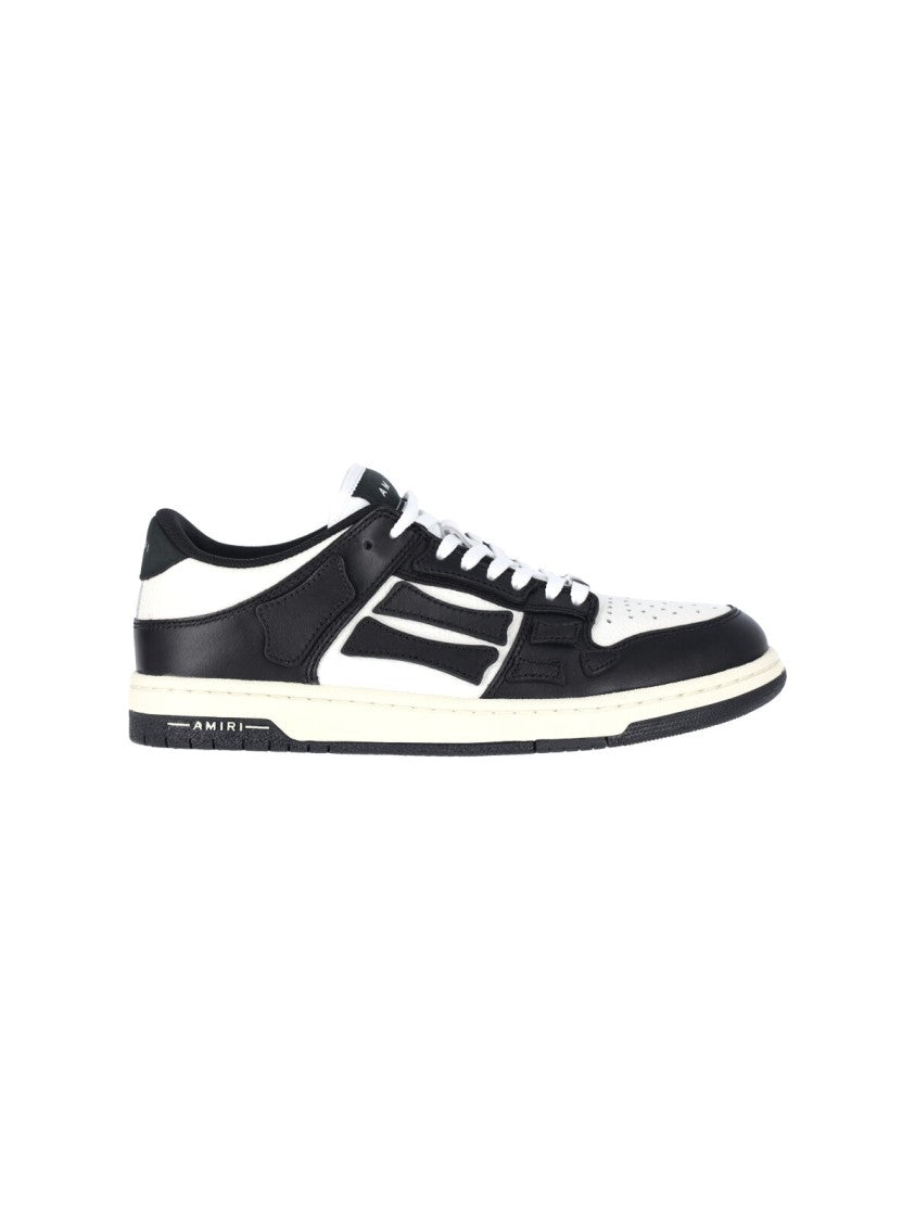 Amiri White Skel Leather Low-Top Sneakers