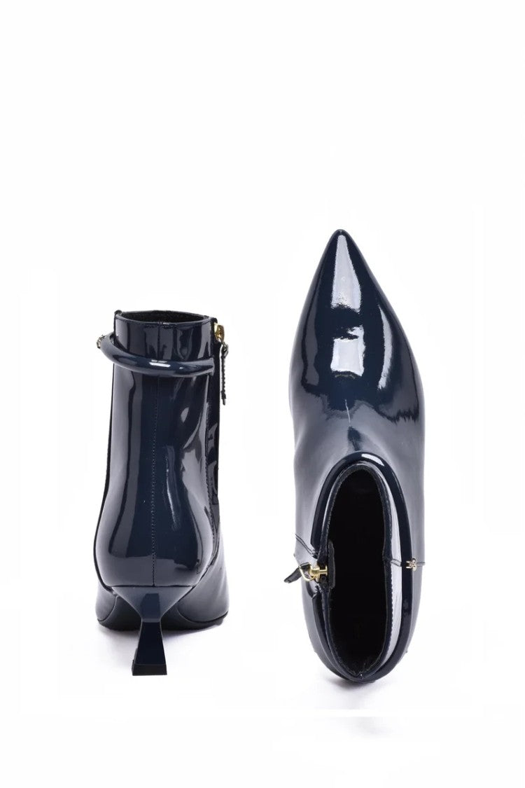 Patrizia Pepe Patent Leather Ankle Boot - Blue
