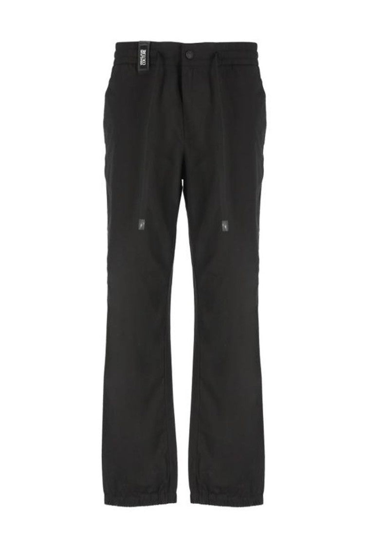 Versace Jeans Couture Black Cotton Drawstring Jogger Sweatpants