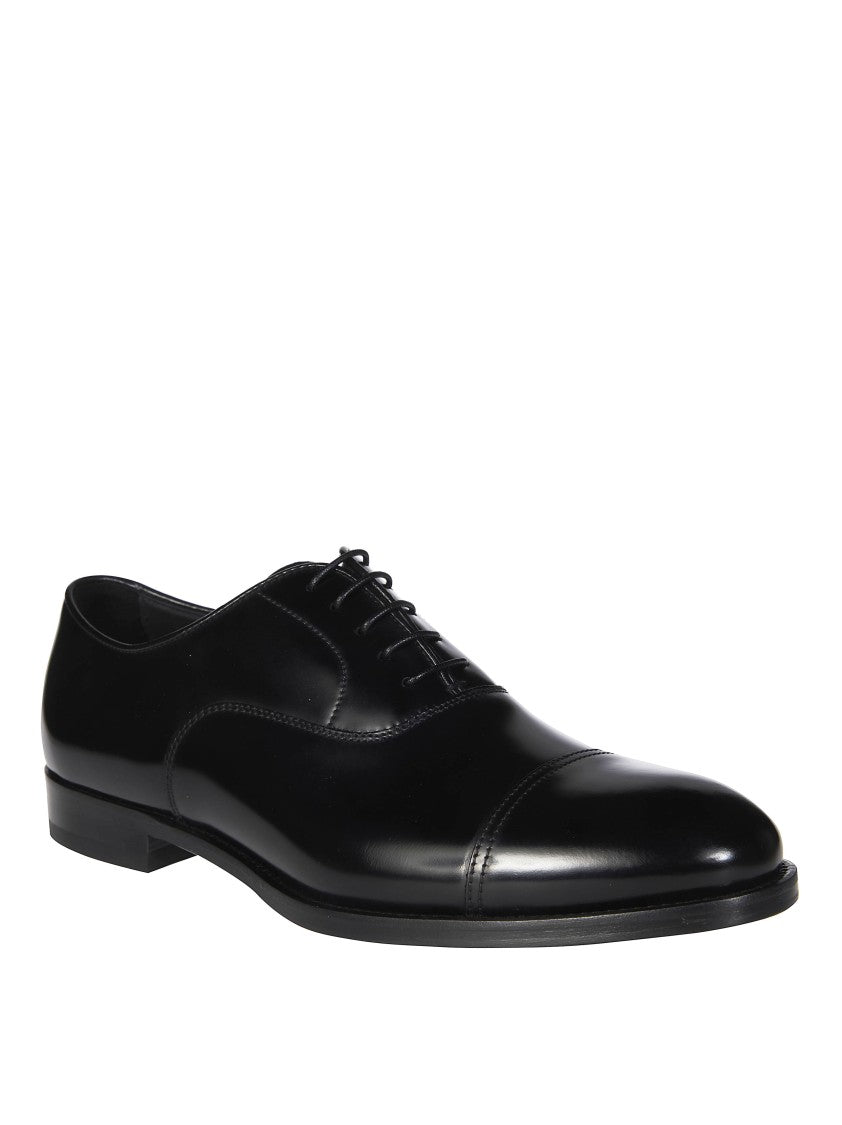 Doucal's Doucal's Polished Black Leather Oxfords