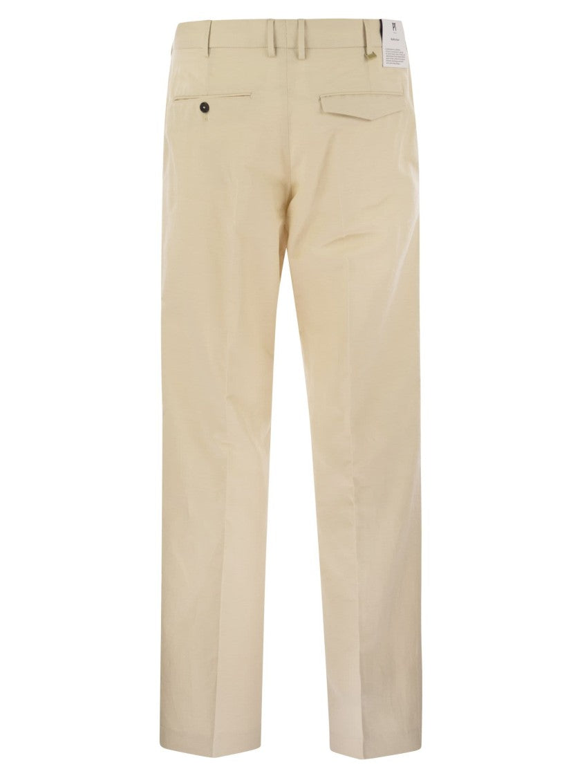 Pt Torino Michael - Straight-Leg Cotton Linen Trousers