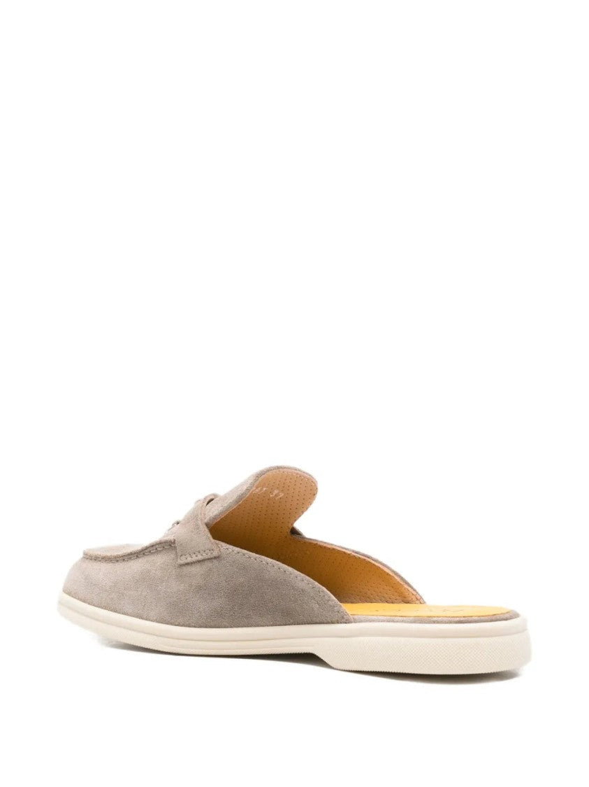 Doucal's Suede-Leather Mules