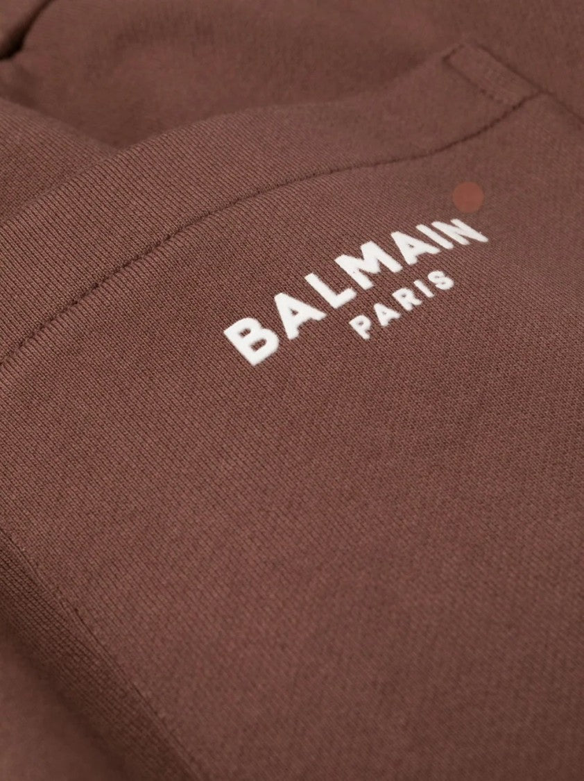 Balmain Ribbed Textured Activewear Sweatpants With Elastic Waistband