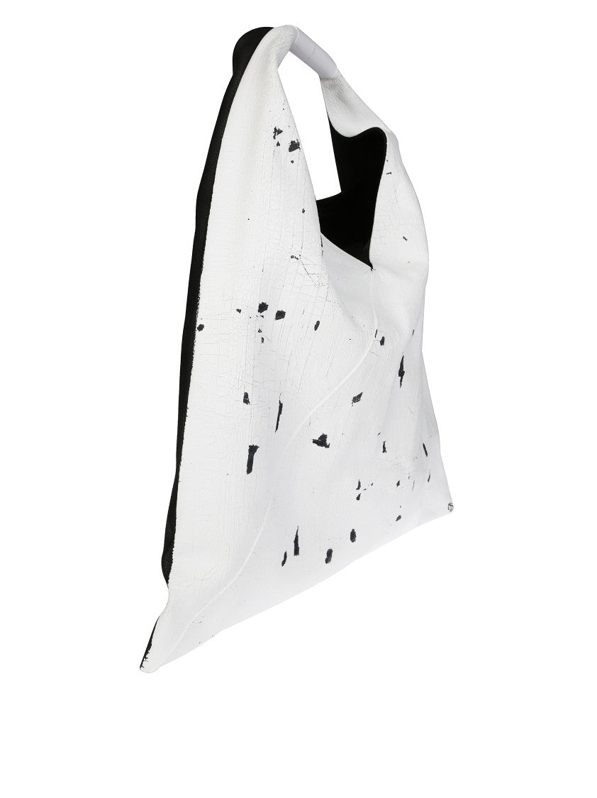 Mm6 By Maison Margiela Artistic White Textured Shoulder Bag